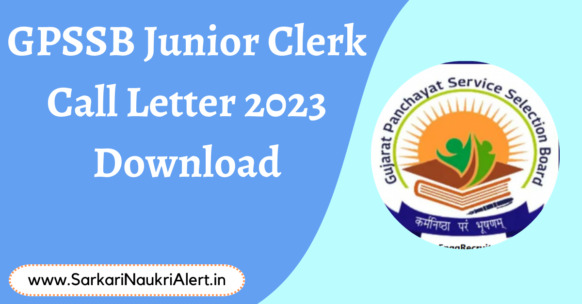 GPSSB Junior Clerk Call Letter Download